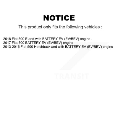 Hub Bearing Coated Disc Brake Rotors And Pads Front Rear Kit (10Pc) For Fiat 500