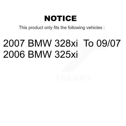 Bearing Coated Disc Brake Rotor & Pads Front Rear Kit (10Pc) For BMW 328xi 325xi
