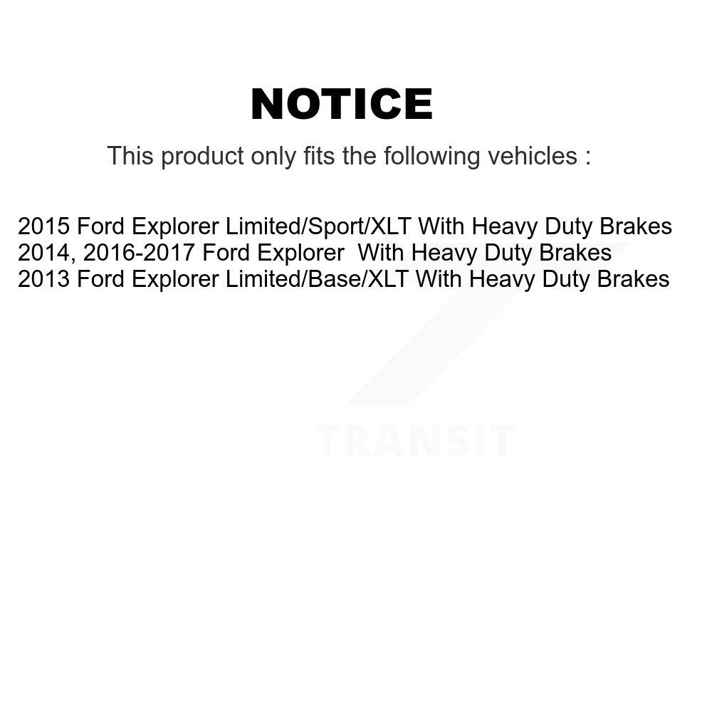 Hub Bearings Disc Brake Rotors And Pads Front Rear Kit (10Pc) For Ford Explorer