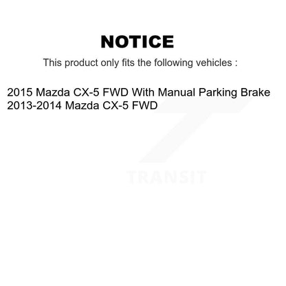 Hub Bearing Brake Rotor & Pad Front Rear Kit (10Pc) For 2013-2015 Mazda CX-5 FWD