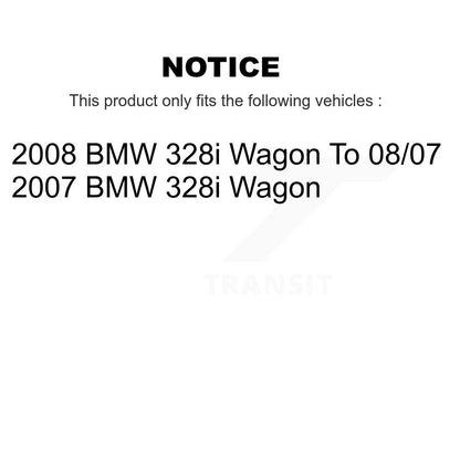 Hub Bearing Brake Rotor & Pad Shoe Front Rear Kit (10Pc) For 2007 BMW 328i Wagon