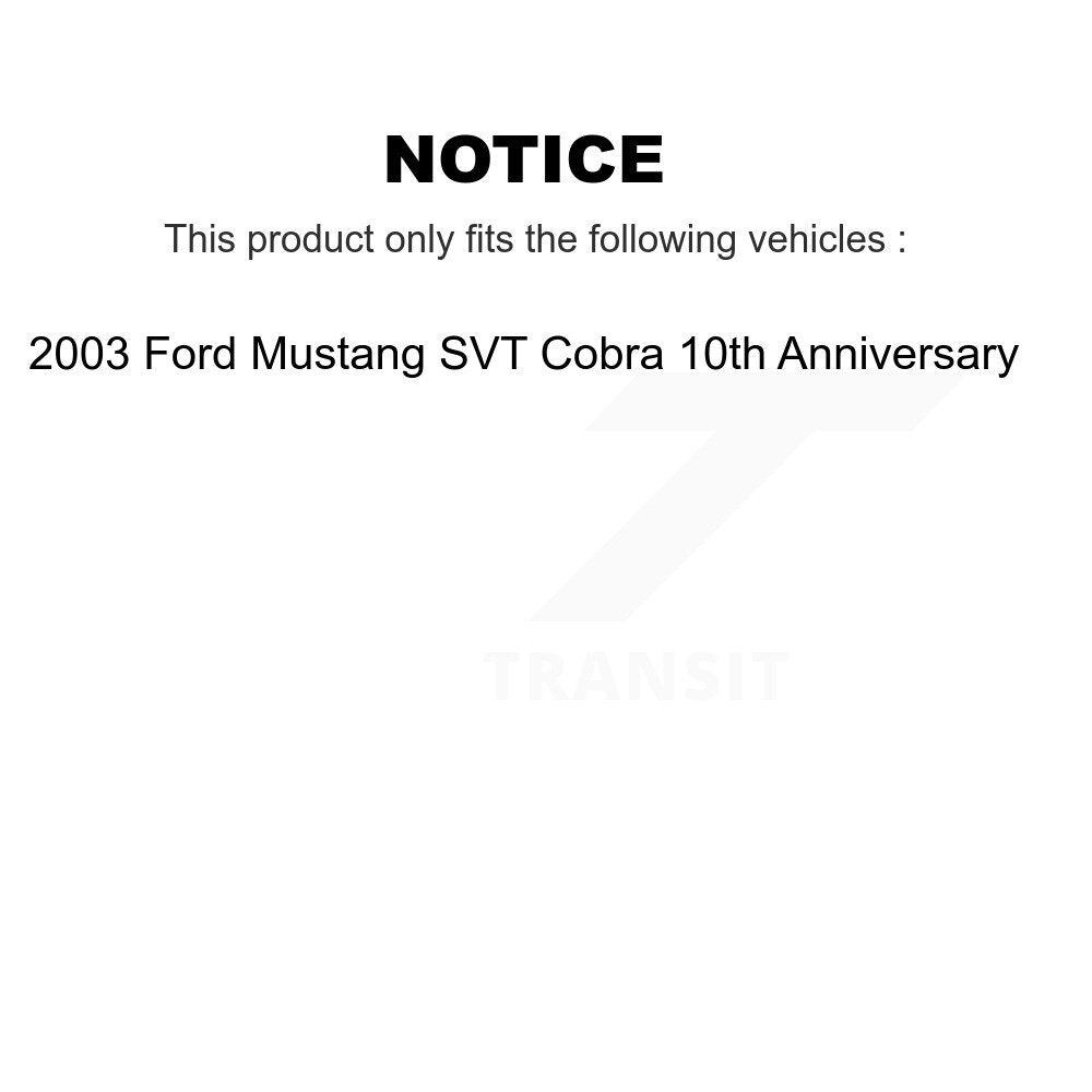 Hub Bearing Disc Brake Rotor And Pad Shoe Front Rear Kit (10Pc) For Ford Mustang