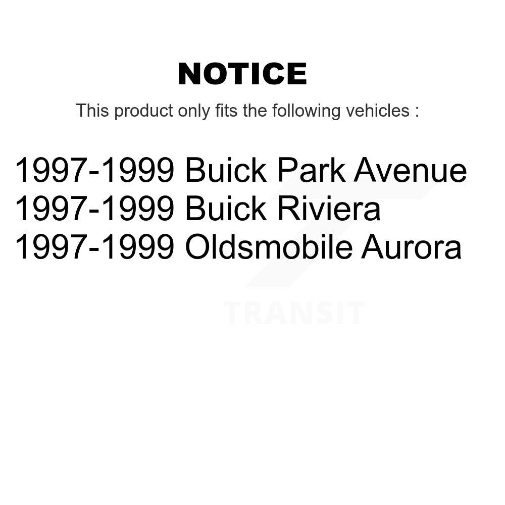 Hub Bearing Brake Rotor & Pad Front Rear Kit (10Pc) For Buick Park Avenue Aurora