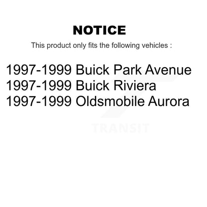 Hub Bearing Brake Rotor & Pad Front Rear Kit (10Pc) For Buick Park Avenue Aurora