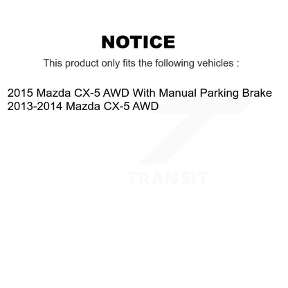 Hub Bearing Brake Rotor & Pad Front Rear Kit (10Pc) For 2013-2015 Mazda CX-5 AWD