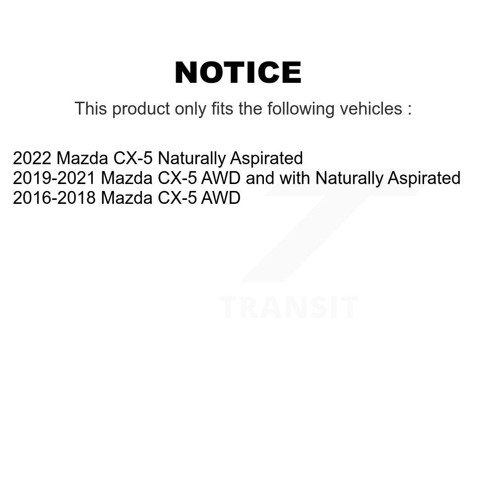 Hub Bearings Disc Brake Rotors And Pads Front Rear Kit (10Pc) For Mazda CX-5