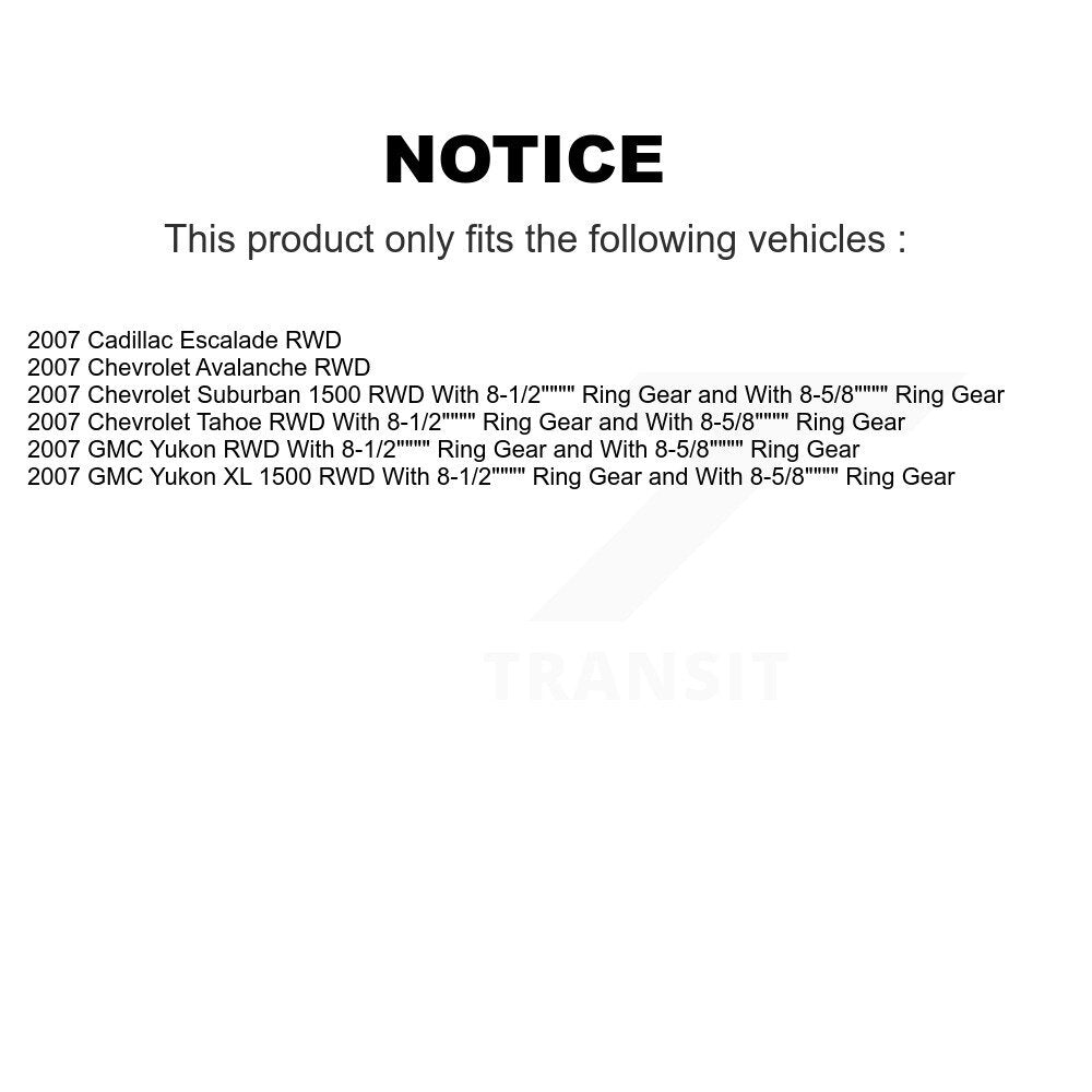 Hub Bearing Brake Rotor & Pad Shoe Front Rear Kit (10Pc) For Chevrolet Avalanche