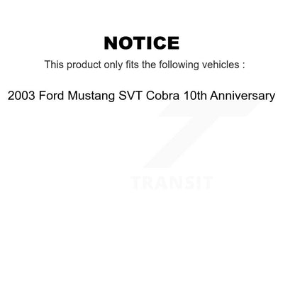 Hub Bearing Disc Brake Rotor And Pad Shoe Front Rear Kit (10Pc) For Ford Mustang