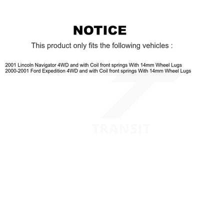 Hub Bearing Disc Brake Rotor Pads Shoe Front Rear Kit (10Pc) For Ford Expedition