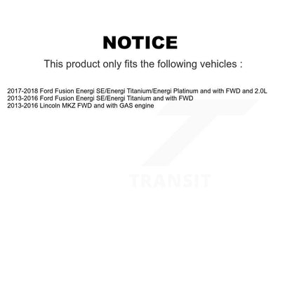 Hub Bearing Coated Brake Rotor Pad Front Rear Kit (10Pc) For Ford Fusion Lincoln