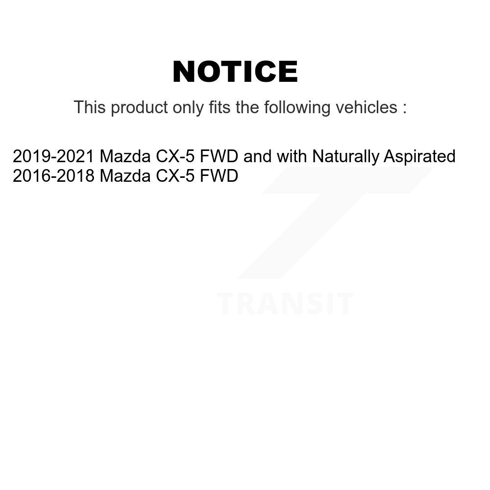 Hub Bearing Coated Disc Brake Rotor And Pad Front Rear Kit (10Pc) For Mazda CX-5