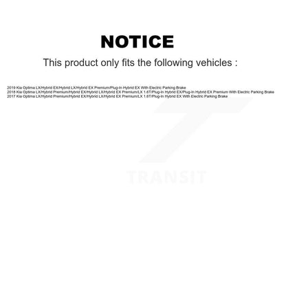 Hub Bearing Coated Disc Brake Rotor And Pad Front Rear Kit (10Pc) For Kia Optima