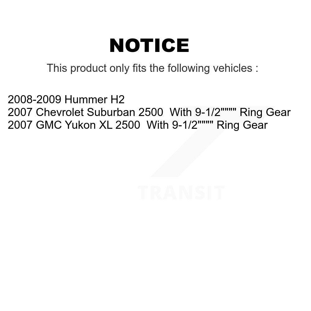 Hub Bearing Coated Brake Rotor Pad Shoe Front Rear Kit (10Pc) For Hummer H2 2500
