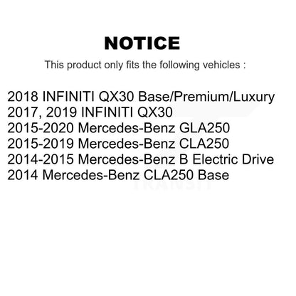 Wheel Bearing Coated Brake Rotor Pad Front Kit For Mercedes-Benz GLA250 CLA250 B