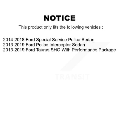 Hub Bearing Brake Rotor & Pad Front Rear Kit (10Pc) For Ford Taurus Police Sedan
