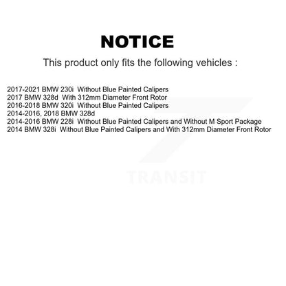 Hub Bearing Disc Brake Rotor & Pads Shoe Front Rear Kit (10Pc) For BMW 320i 328d