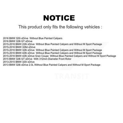Hub Bearing Coat Brake Rotor Pad Front Kit For BMW 328i xDrive 320i 228i 428i GT
