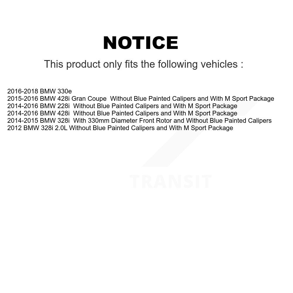 Hub Bearing Assembly Coated Disc Brake Rotor And Pad Front Kit For BMW 328i 330e