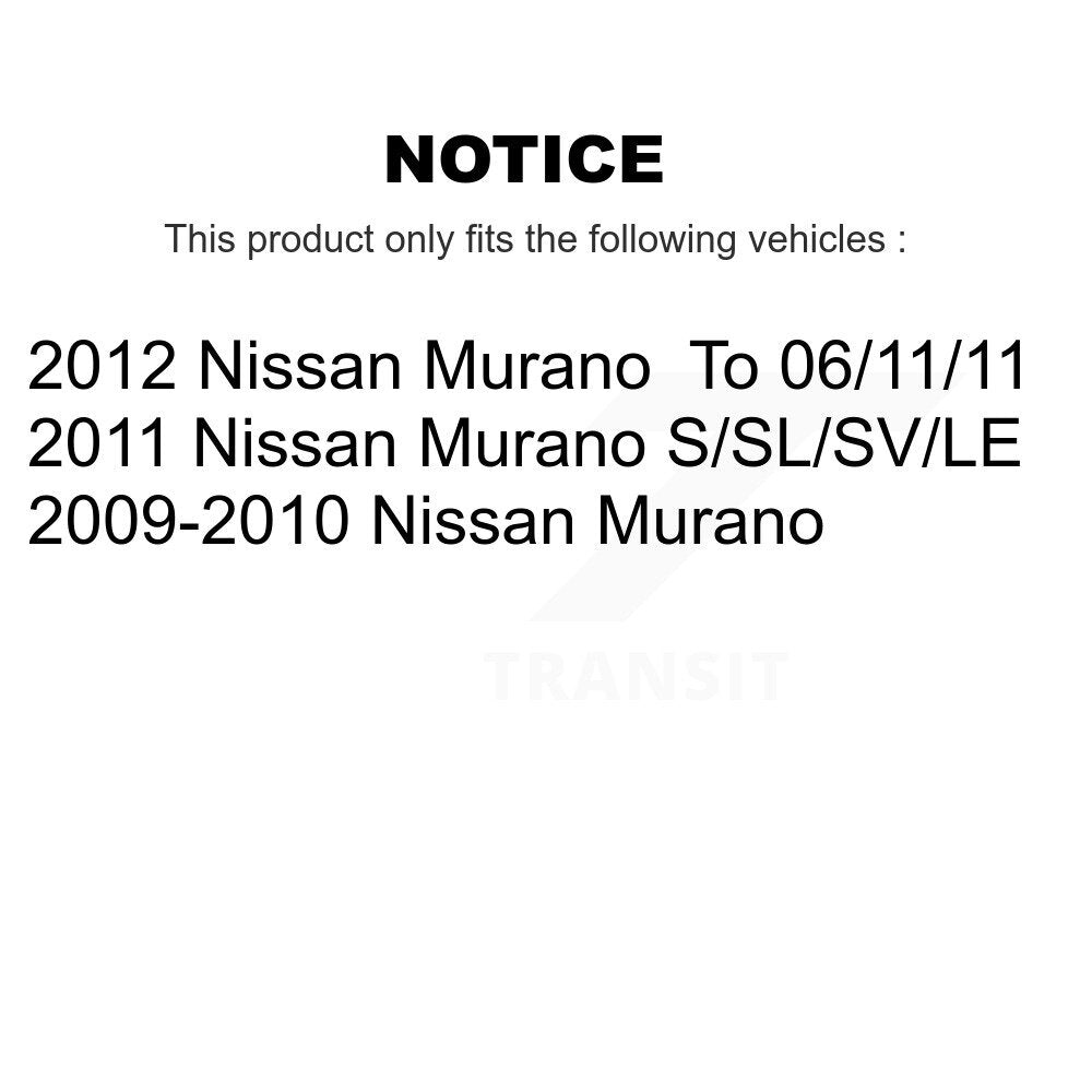 Hub Bearing Assembly Disc Brake Rotors And Pads Front Kit For Nissan Murano
