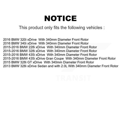 Hub Bearing Brake Rotor Pad Front Kit For BMW 328i xDrive 320i 228i 435i Gran GT