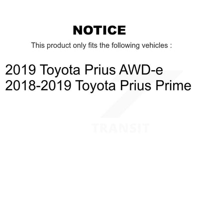 Wheel Bearing Coated Disc Brake Rotor Pad Front Kit For Toyota Prius Prime AWD-e