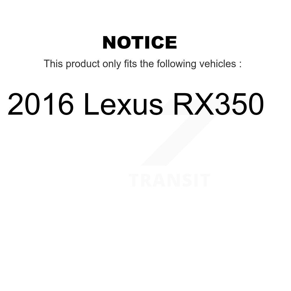 Wheel Bearing Disc Brake Rotors And Pads Front Kit For 2016 Lexus RX350
