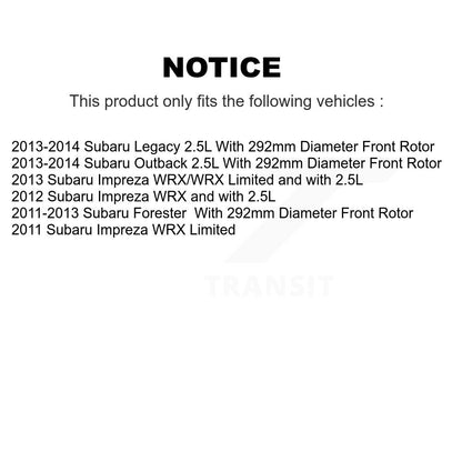 Hub Bearing Brake Rotor & Pads Front Rear Kit (10Pc) For Subaru Impreza Forester