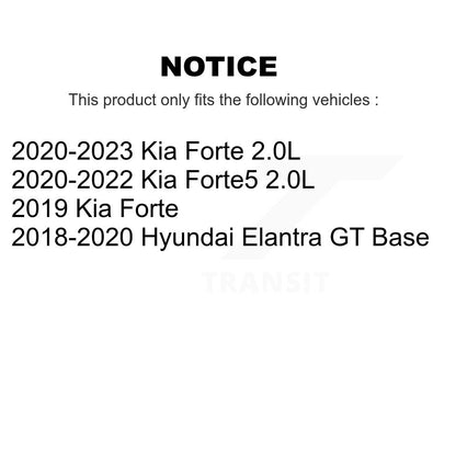 Hub Bearing Drilled Slot Brake Rotor Pad Front Kit For Kia Forte Hyundai Elantra