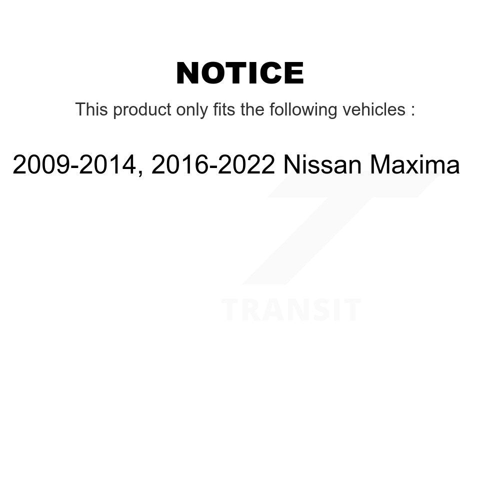 Hub Bearing Assembly Coated Disc Brake Rotor And Pad Front Kit For Nissan Maxima