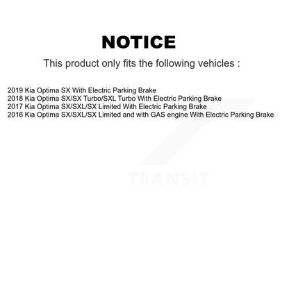 Hub Bearing Coated Disc Brake Rotor And Pad Front Rear Kit (10Pc) For Kia Optima