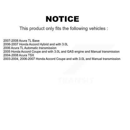 Wheel Bearing Drill Slot Brake Rotor Pad Front Kit For Honda Accord Acura TSX TL