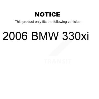 Bearing Coated Disc Brake Rotor And Pad Front Rear Kit (10Pc) For 2006 BMW 330xi