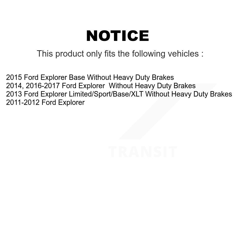 Hub Bearings Disc Brake Rotors And Pads Front Rear Kit (10Pc) For Ford Explorer