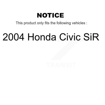 Hub Bearing Disc Brake Rotor Pads Front Rear Kit (10Pc) For 2004 Honda Civic SiR