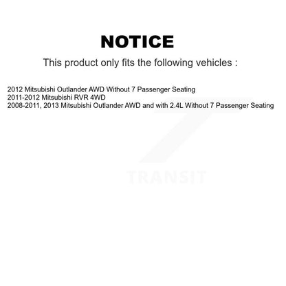 Hub Bearing Brake Rotor & Pad Front Rear Kit (10Pc) For Mitsubishi Outlander RVR