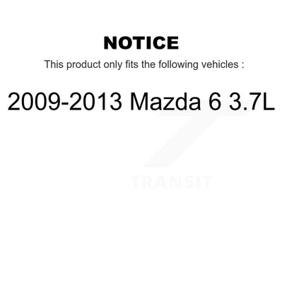 Hub Bearing Brake Rotor And Pad Front Rear Kit (10Pc) For 2009-2013 Mazda 6 3.7L