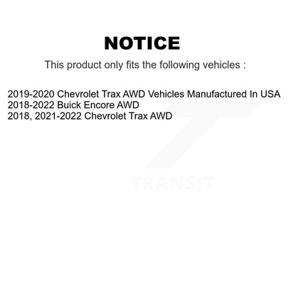 Bearing Brake Rotor & Pads Front Rear Kit (10Pc) For Buick Encore Chevrolet Trax