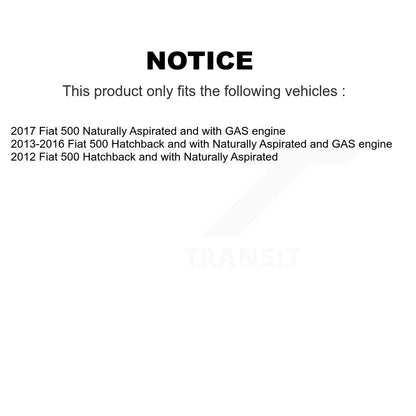 Hub Bearing Coated Disc Brake Rotors And Pads Front Rear Kit (10Pc) For Fiat 500