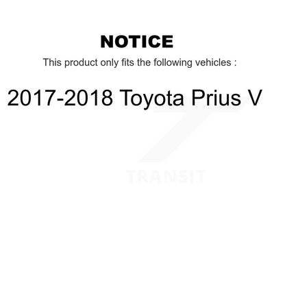Wheel Bearing Drill Slot Brake Rotor Pads Front Kit For 2017-2018 Toyota Prius V