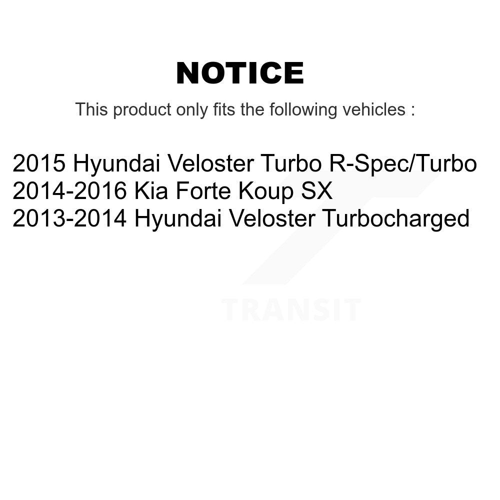 Wheel Bearing Coated Brake Rotor Pad Front Kit For Hyundai Veloster Turbocharged