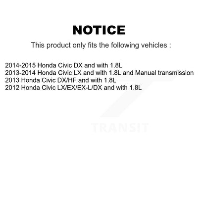 Wheel Bearing Coated Disc Brake Rotor And Ceramic Pads Front Kit For Honda Civic