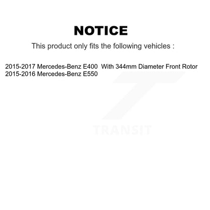 Wheel Bearing Coated Disc Brake Rotor Pads Front Kit For Mercedes-Benz E400 E550