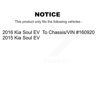 Hub Bearing Coated Disc Brake Rotor & Pads Front Rear Kit (10Pc) For Kia Soul EV