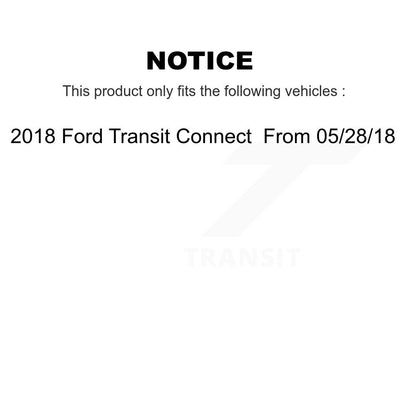 Hub Bearing Coat Brake Rotor Pads Front Rear Kit (10Pc) For Ford Transit Connect