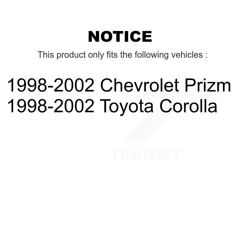 Wheel Bearing Disc Brake Rotor Pads Front Kit For Toyota Corolla Chevrolet Prizm