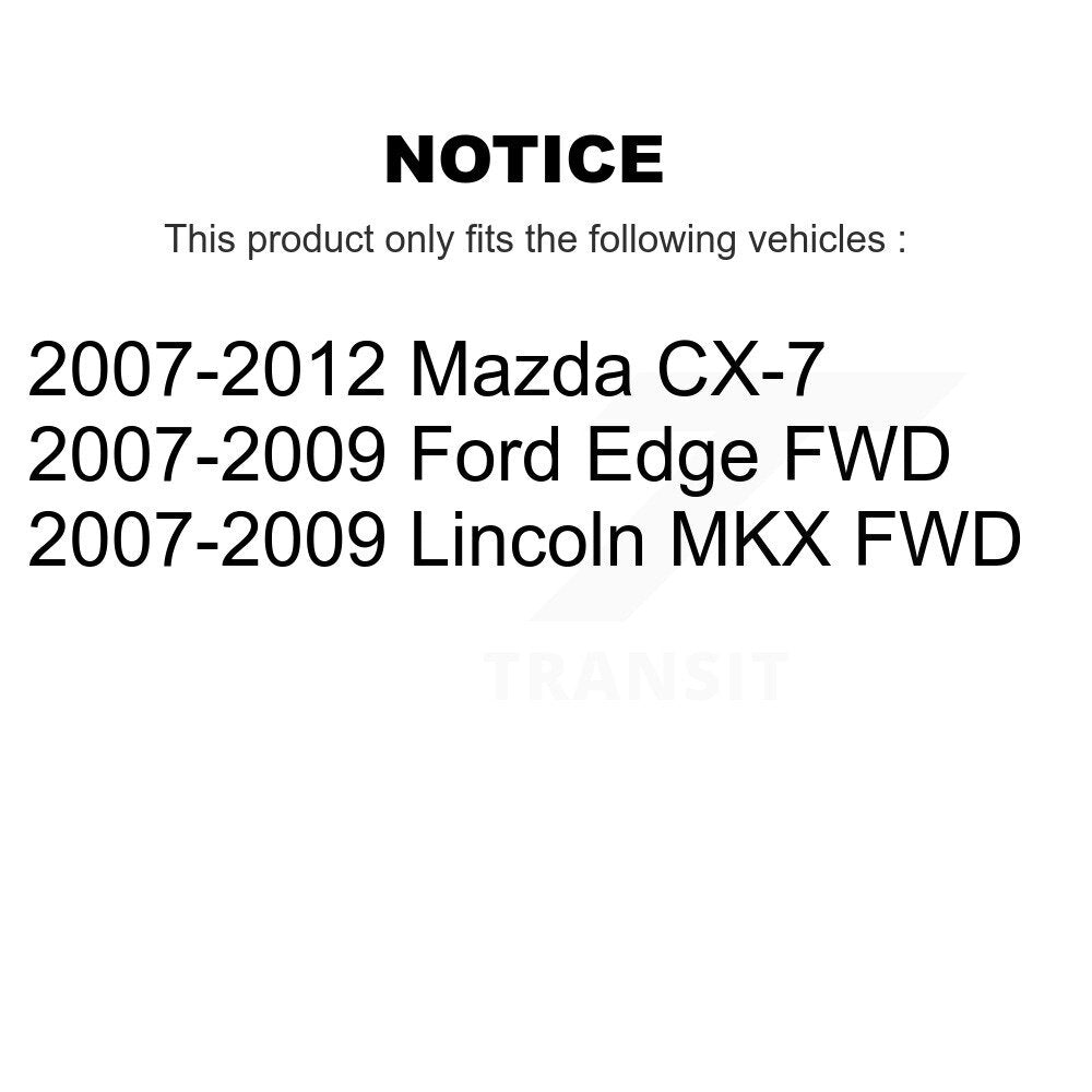 Wheel Bearing Brake Rotor And Pad Front Kit For Mazda CX-7 Ford Edge Lincoln MKX