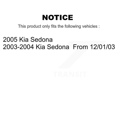 Wheel Bearing Disc Brake Rotors And Ceramic Pads Front Kit For Kia Sedona