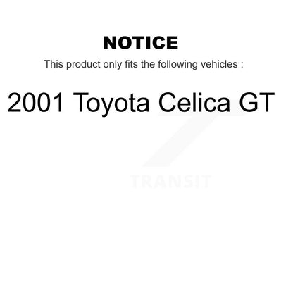 Wheel Bearing Disc Brake Rotors And Pads Front Kit For 2001 Toyota Celica GT