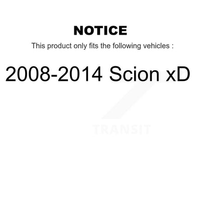 Wheel Bearing Disc Brake Rotor And Ceramic Pads Front Kit For 2008-2014 Scion xD