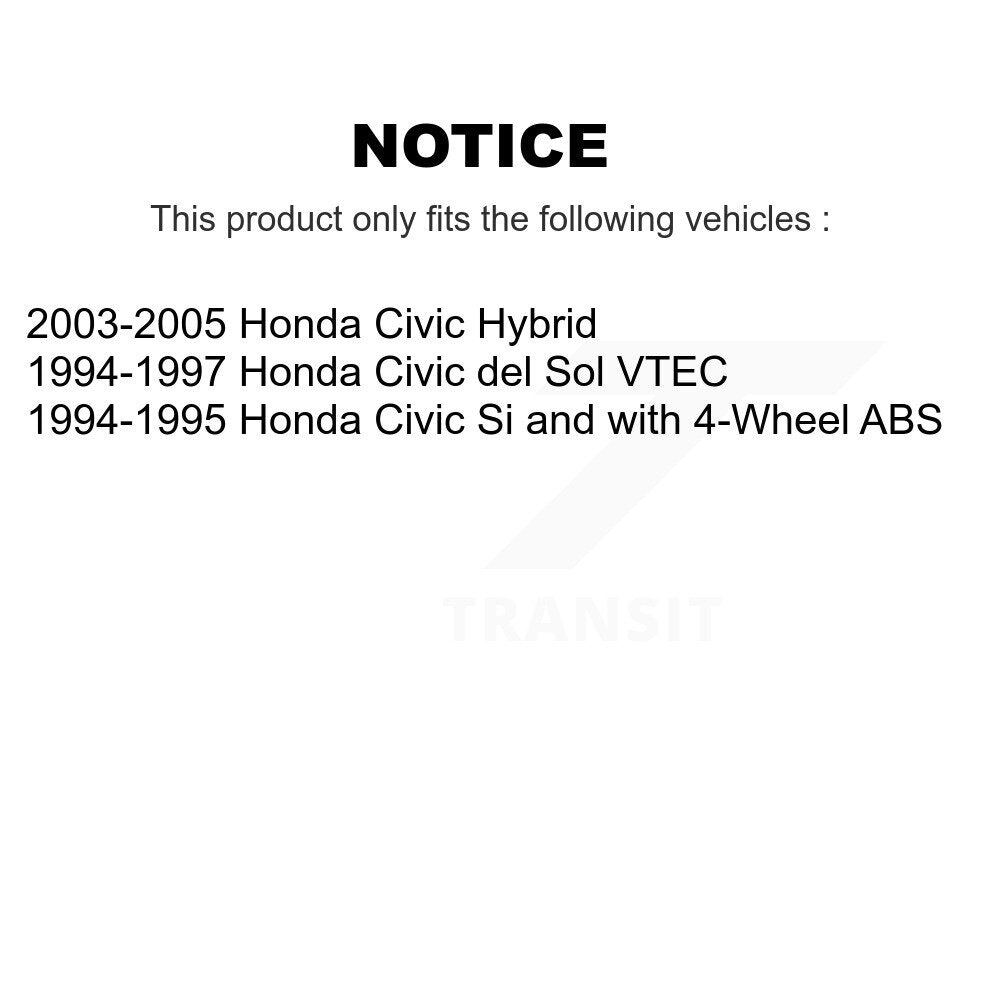 Wheel Bearing Disc Brake Rotor And Ceramic Pad Front Kit For Honda Civic del Sol